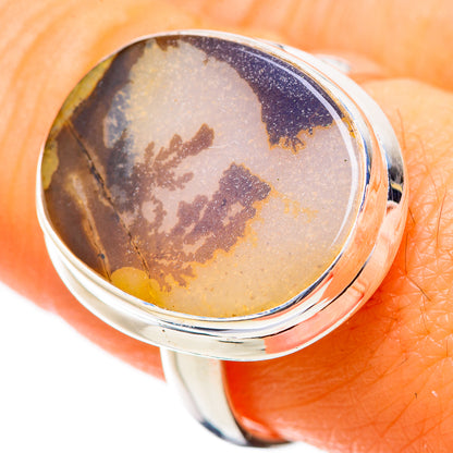 Scenic Dendritic Agate 925 Sterling Silver Ring Size 9 Ana Co R135217