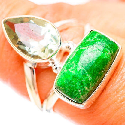 Maw Sit Sit, Green Amethyst 925 Sterling Silver Ring Size 7.5 Ana Co R136330