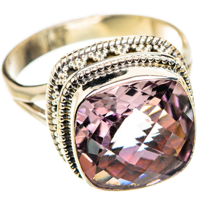 Faceted Pink Amethyst Ring Size 10.75 (925 Sterling Silver) RING135640