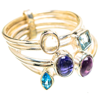 Amethyst, Tanzanite, Blue Topaz 925 Sterling Silver Ring Size 6.25 (925 Sterling Silver) RING137194