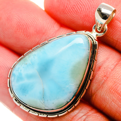Larimar Pendant 1 3/4" (925 Sterling Silver) PD37557