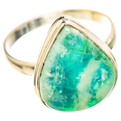 Green Moonstone Ring Size 13.5 (925 Sterling Silver) RING136470
