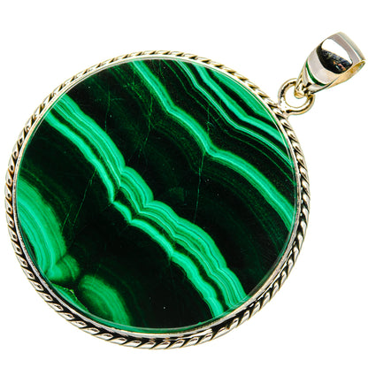 Malachite Pendant 2" (925 Sterling Silver) PD36967