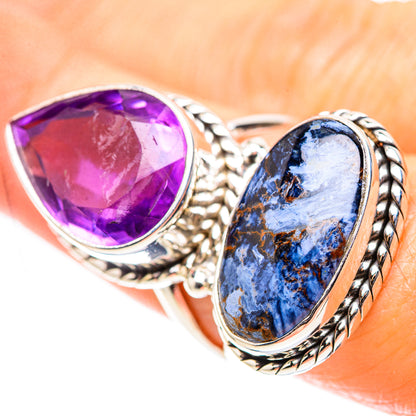 Large Pietersite, Amethyst 925 Sterling Silver Ring Size 7 (925 Sterling Silver) RING137530