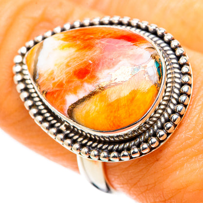 Spiny Oyster Turquoise Ring Size 8.25 (925 Sterling Silver) RING134789