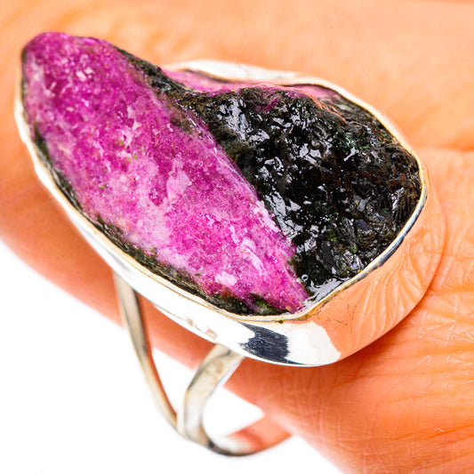 Large Rough Ruby Zoisite 925 Sterling Silver Ring Size 11.75 (925 Sterling Silver) RING137756