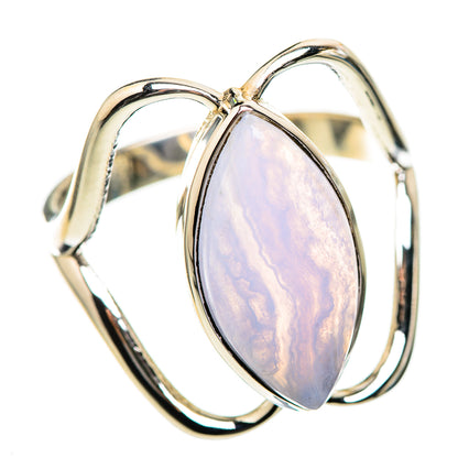 Blue Lace Agate Ring Size 10 (925 Sterling Silver) RING136260