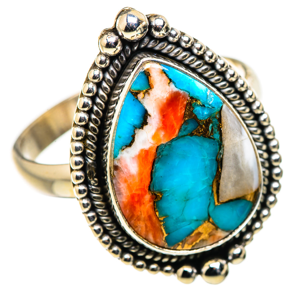 Spiny Oyster Turquoise Ring Size 11.75 (925 Sterling Silver) RING134634