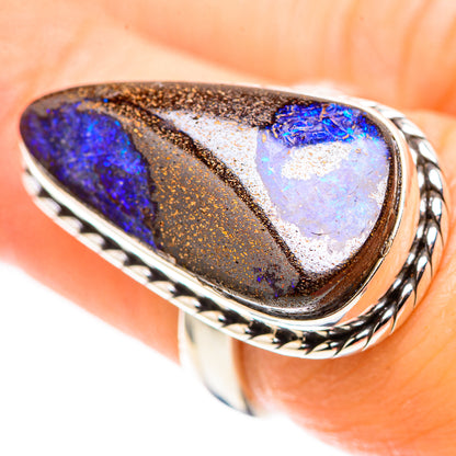 Australian Boulder Opal Ring Size 6.5 (925 Sterling Silver) RING136905