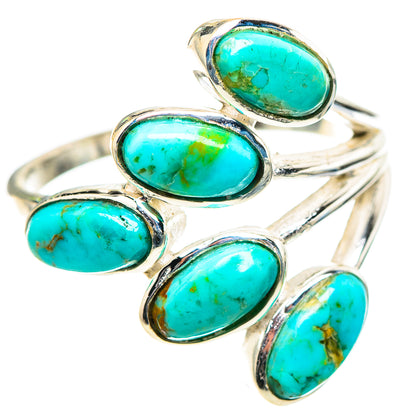 Blue Copper Composite Turquoise Ring Size 9.75 (925 Sterling Silver) RING136592
