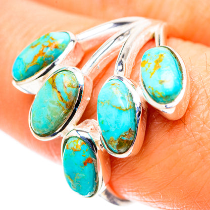 Blue Copper Composite Turquoise Ring Size 9.25 (925 Sterling Silver) RING136914