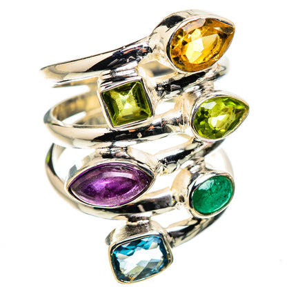 Ana Silver Co Amethyst, Citrine, Peridot, Blue Topaz, Emerald Ring Size 6.25 (925 Sterling Silver)