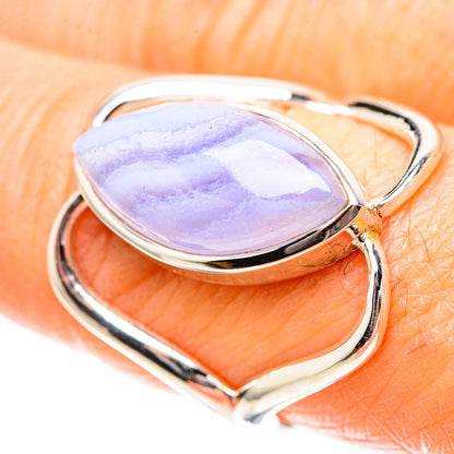 Blue Lace Agate 925 Sterling Silver Ring Size 8.5 (925 Sterling Silver) RING137292
