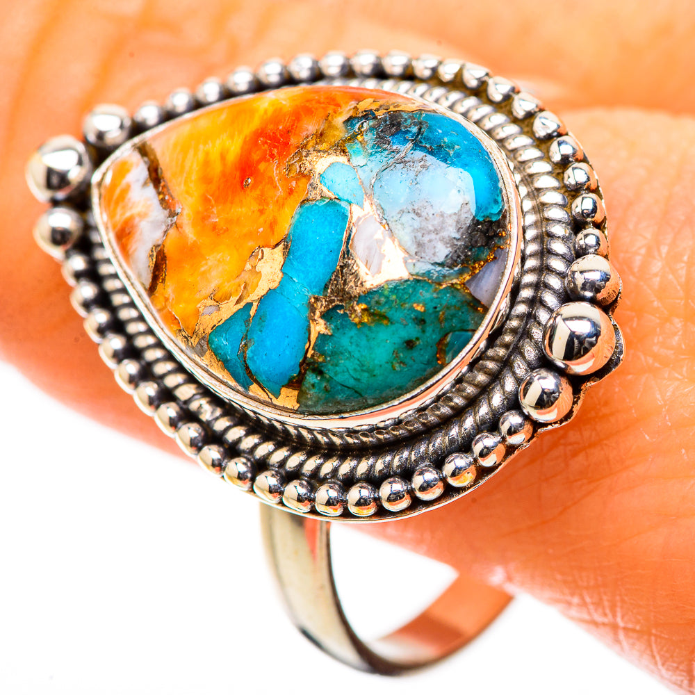 Ana Silver Co Spiny Oyster Turquoise Ring Size 12.75 (925 Sterling Silver)