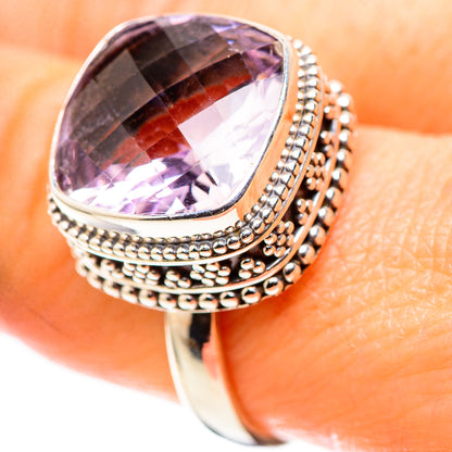 Faceted Pink Amethyst Ring Size 9.25 (925 Sterling Silver) RING136870