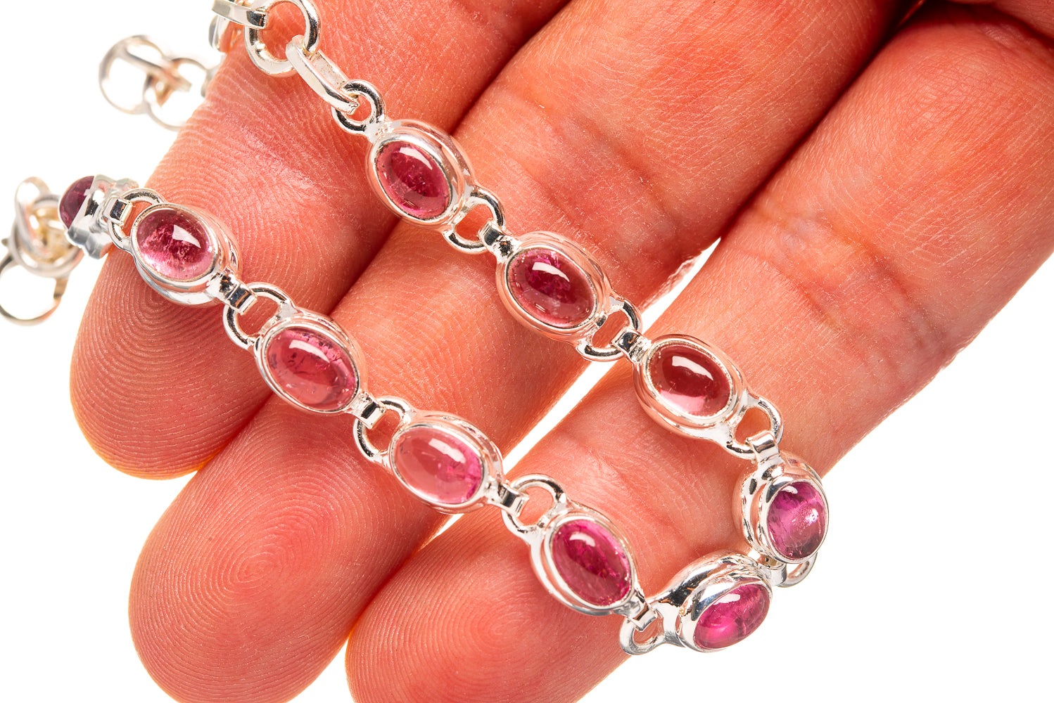 Pink Tourmaline Bracelets handcrafted by Ana Silver Co - BR876364