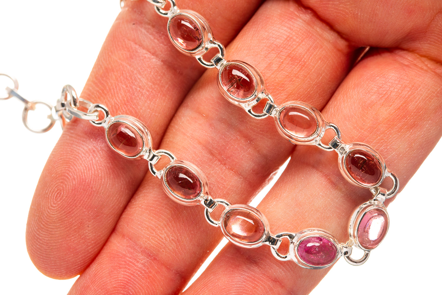 Pink Tourmaline Bracelets handcrafted by Ana Silver Co - BR876365