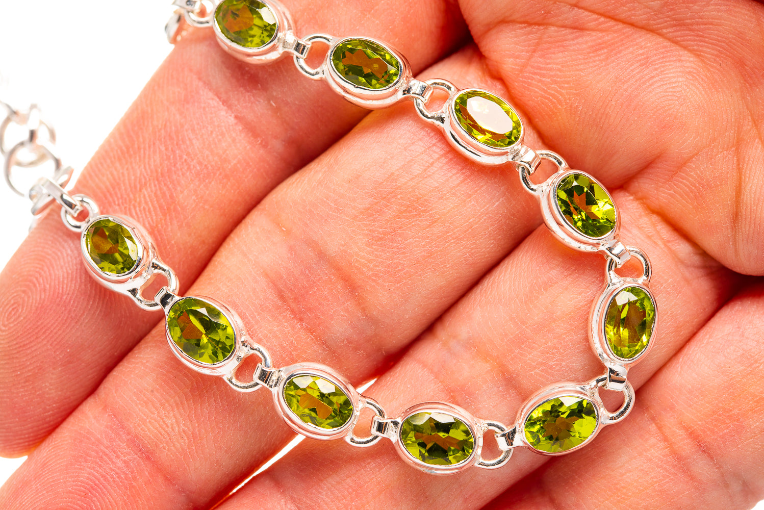 Peridot Bracelets handcrafted by Ana Silver Co - BR876376