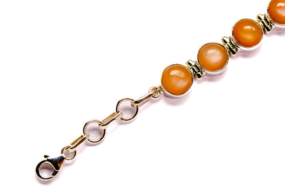 Peach Moonstone Bracelets handcrafted by Ana Silver Co - BR90006 - Photo 3
