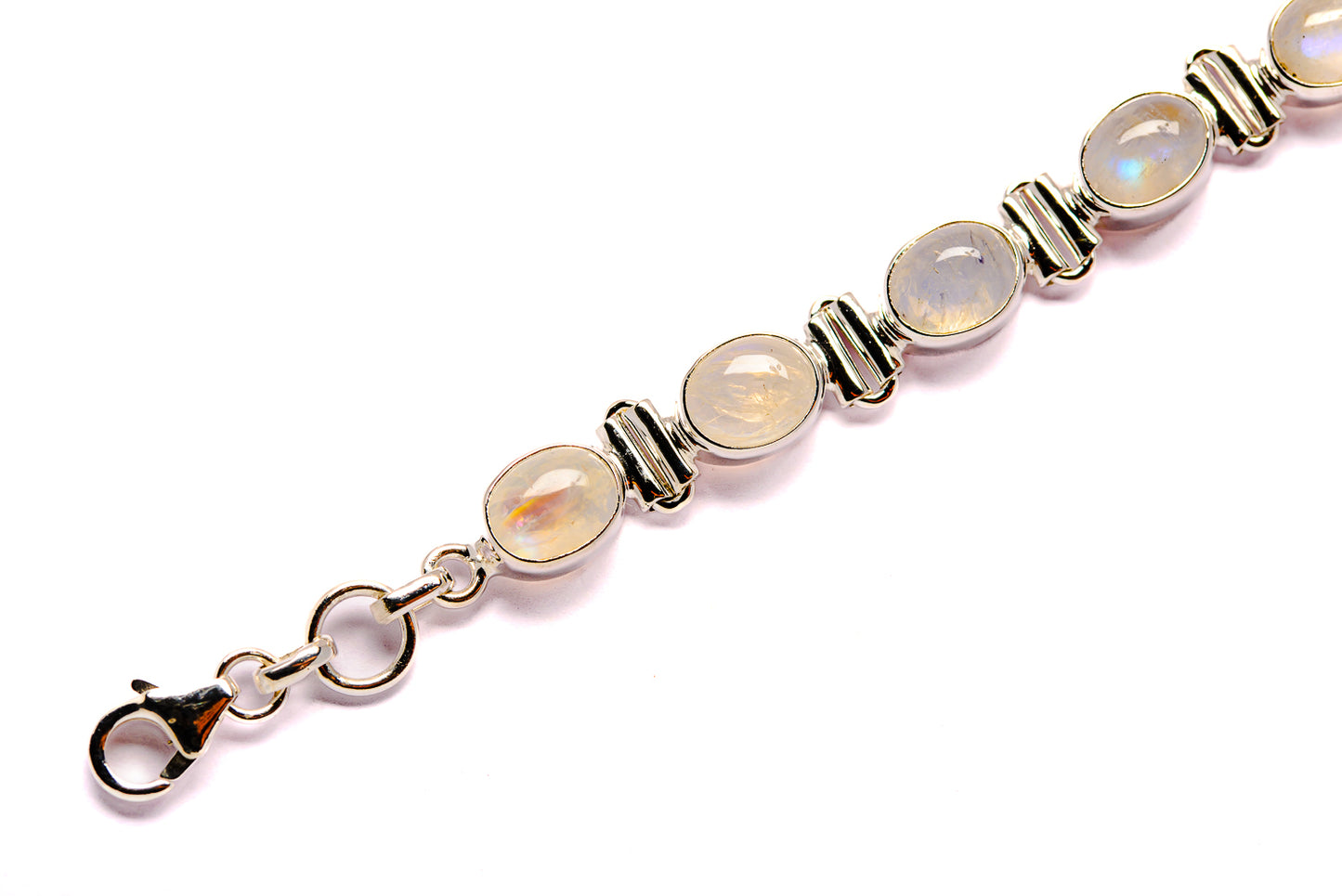 Rainbow Moonstone Bracelets handcrafted by Ana Silver Co - BR90007 - Photo 3