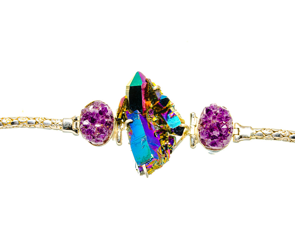 Titanium Sunshine Druzy Bracelets handcrafted by Ana Silver Co - BR900153