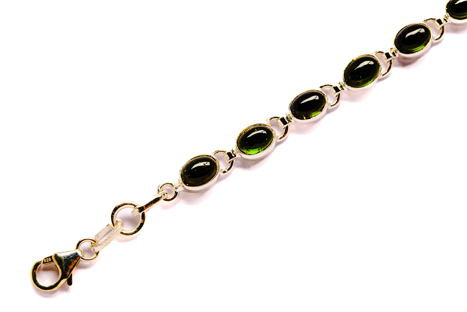 Green Tourmaline Bracelets handcrafted by Ana Silver Co - BR90019 - Photo 3