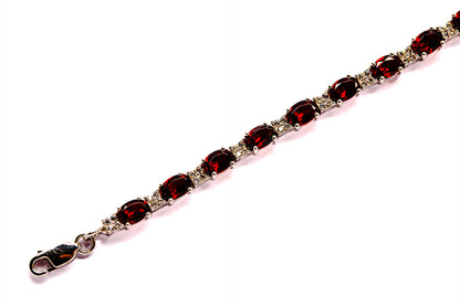Garnet Bracelets handcrafted by Ana Silver Co - BR90022 - Photo 3