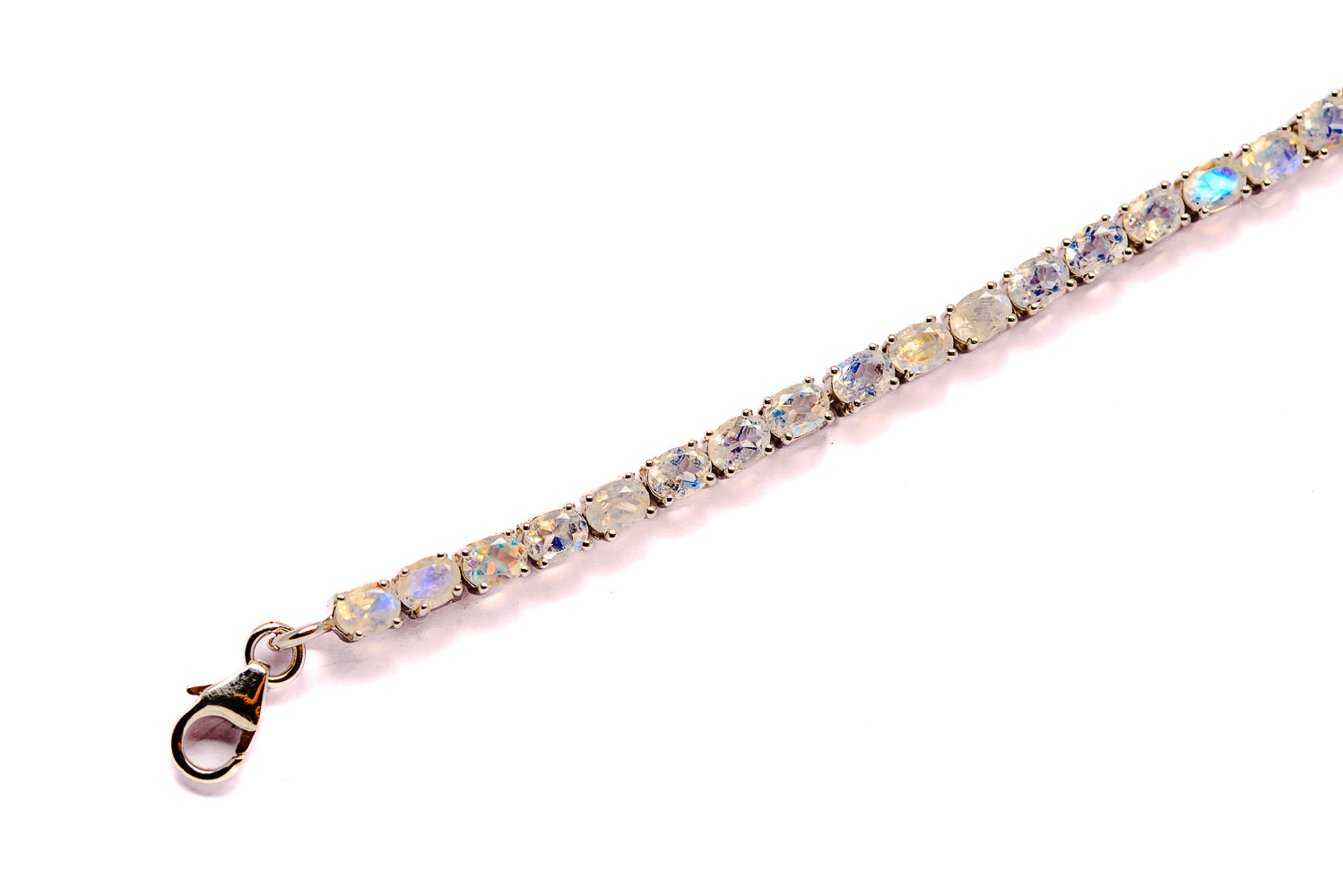 Rainbow Moonstone Bracelets handcrafted by Ana Silver Co - BR90023 - Photo 3