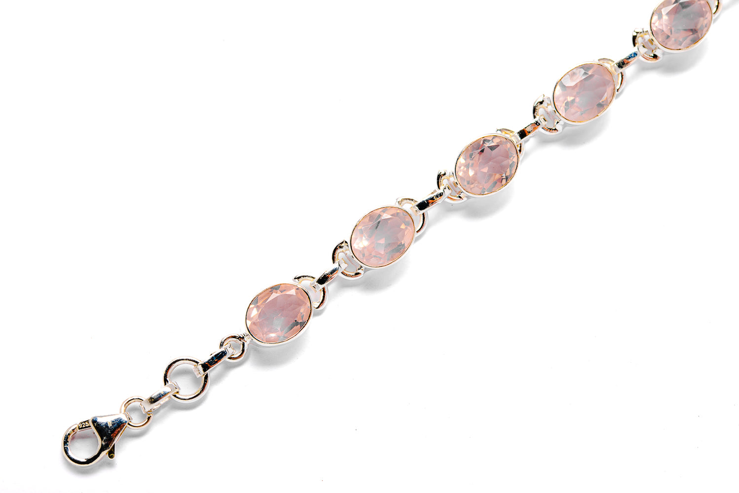 Rose Quartz Bracelets handcrafted by Ana Silver Co - BR90029 - Photo 3