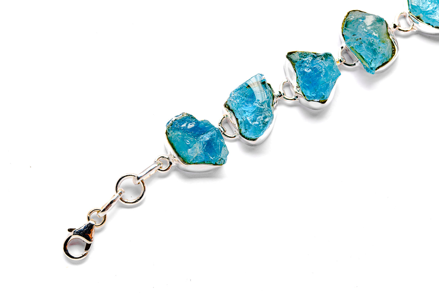 Aquamarine Bracelets handcrafted by Ana Silver Co - BR90032 - Photo 3