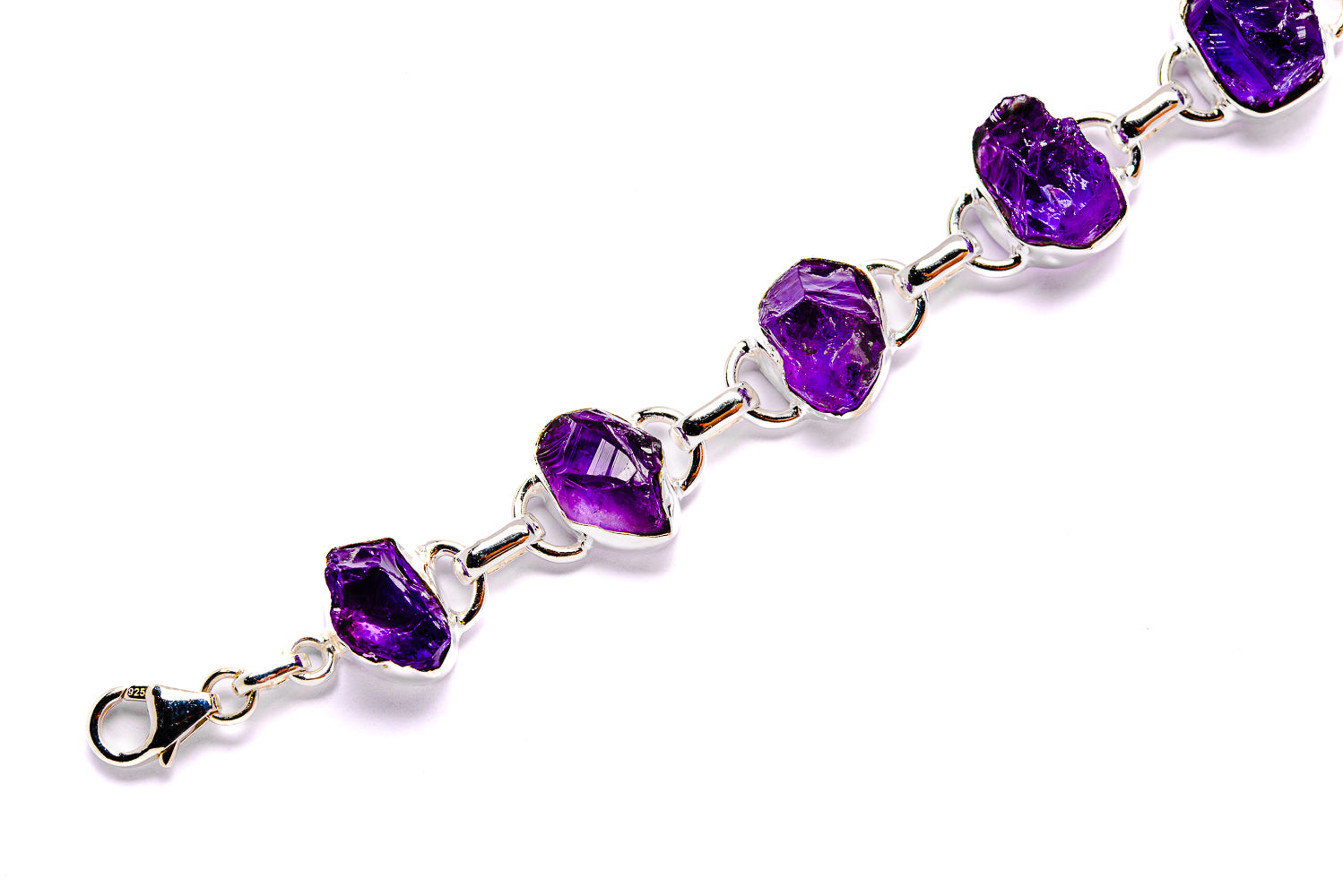Amethyst Bracelets handcrafted by Ana Silver Co - BR90040 - Photo 3