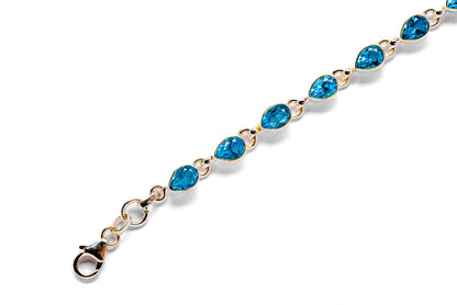 Swiss Blue Topaz Bracelets handcrafted by Ana Silver Co - BR90047 - Photo 3