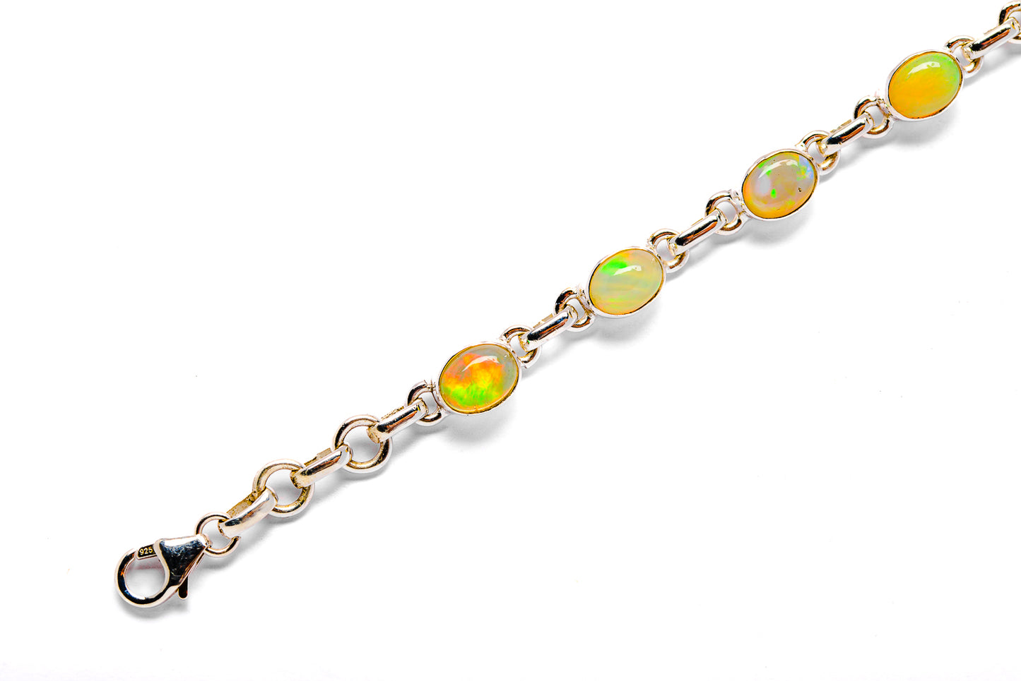 Ethiopian Opal Bracelets handcrafted by Ana Silver Co - BR90048 - Photo 3