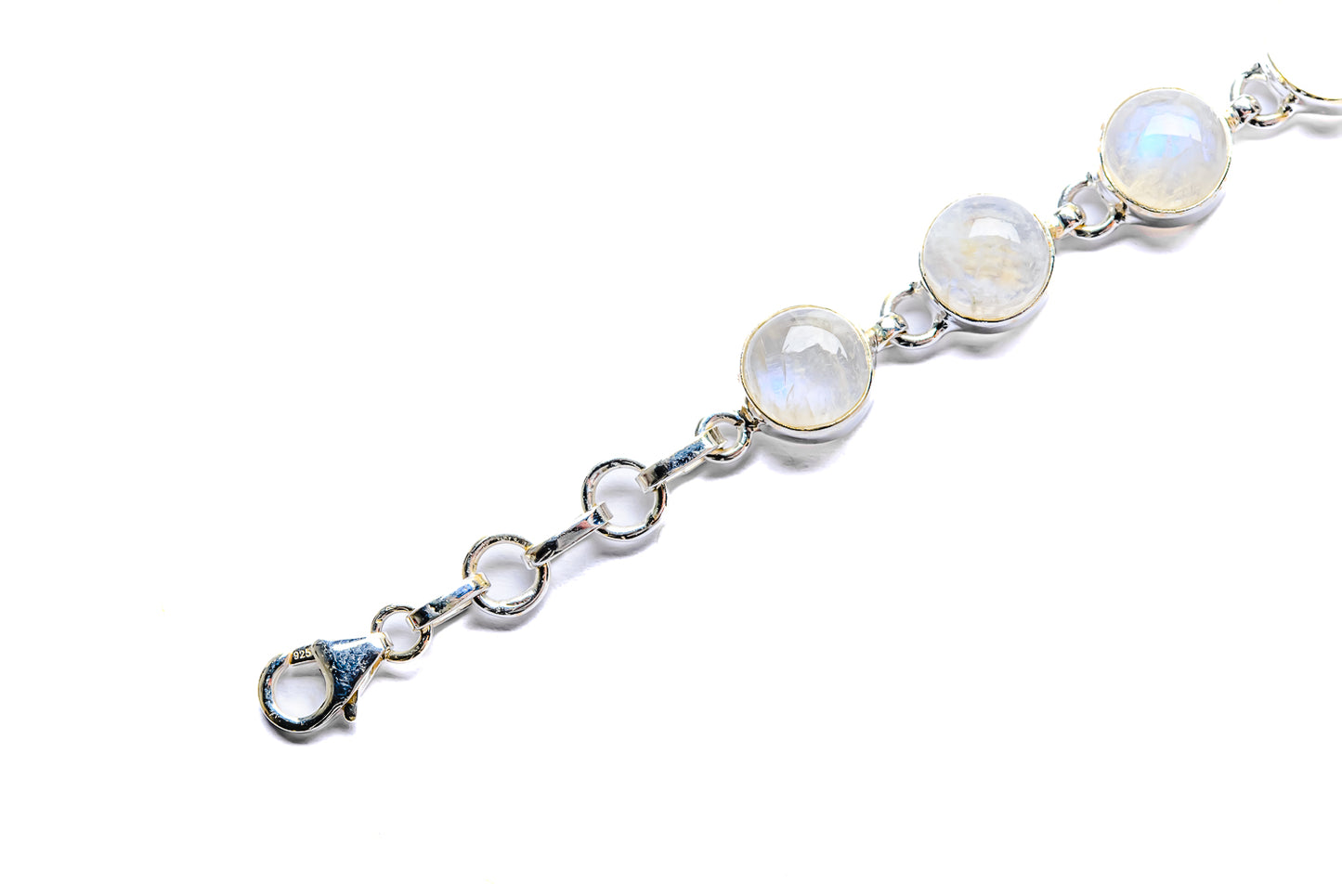 Rainbow Moonstone Bracelets handcrafted by Ana Silver Co - BR90054
