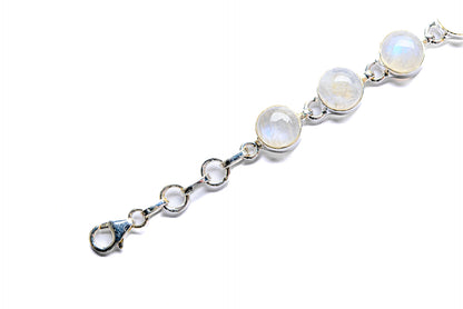 Rainbow Moonstone Bracelets handcrafted by Ana Silver Co - BR90054