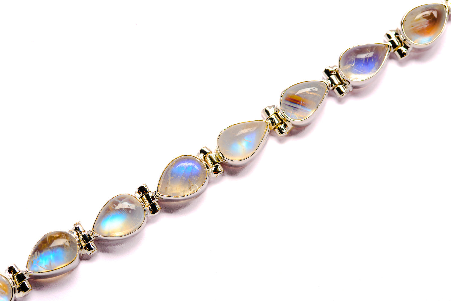 Rainbow Moonstone Bracelets handcrafted by Ana Silver Co - BR90001 - Photo 2