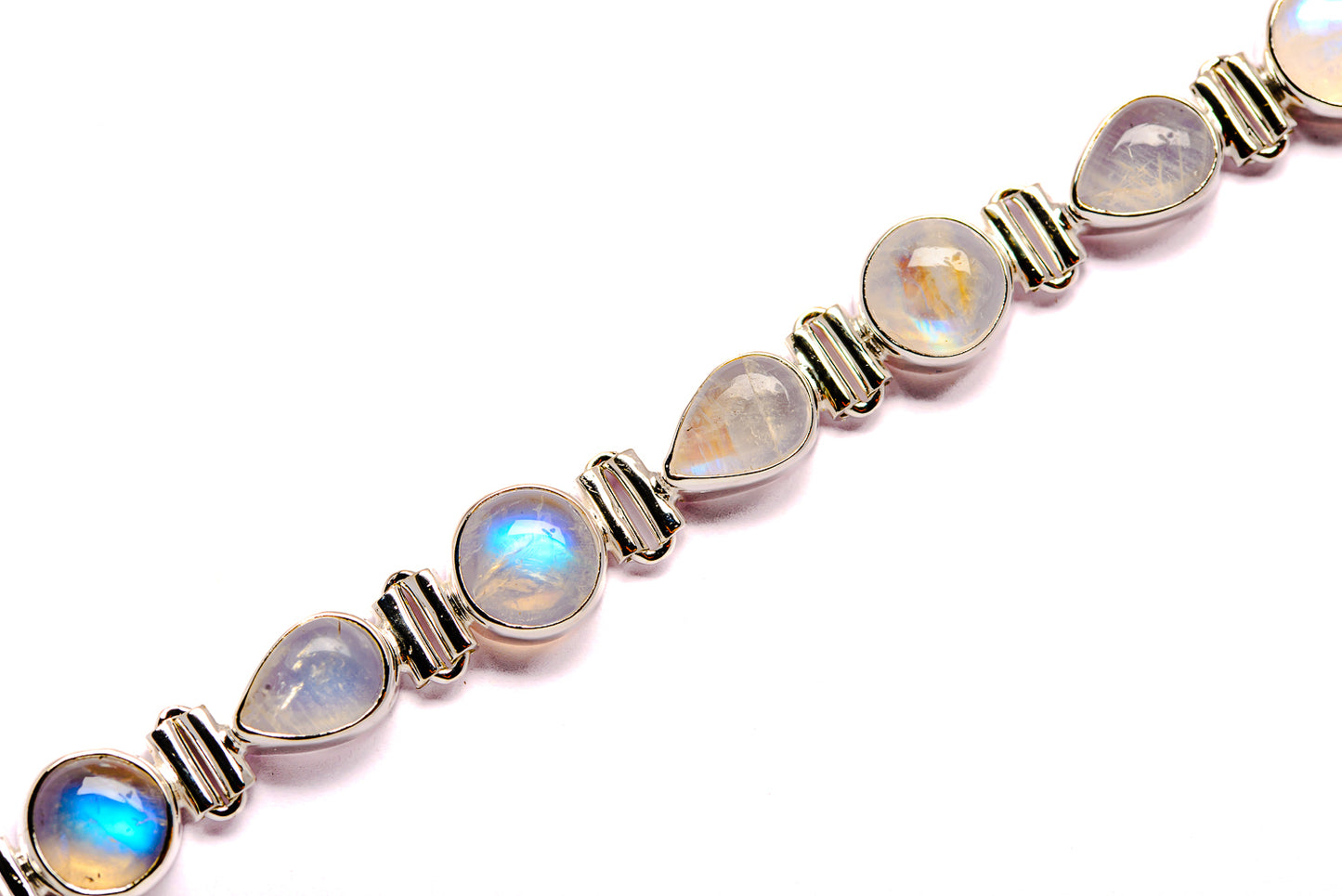 Rainbow Moonstone Bracelets handcrafted by Ana Silver Co - BR90004 - Photo 2