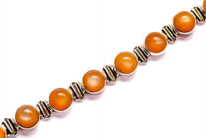Peach Moonstone Bracelets handcrafted by Ana Silver Co - BR90005 - Photo 2