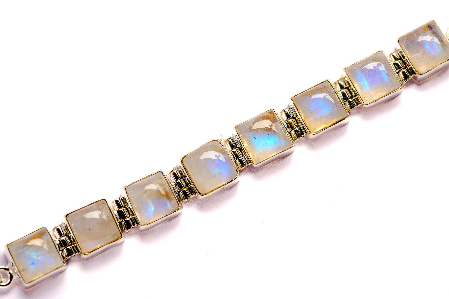 Rainbow Moonstone Bracelets handcrafted by Ana Silver Co - BR90009 - Photo 2