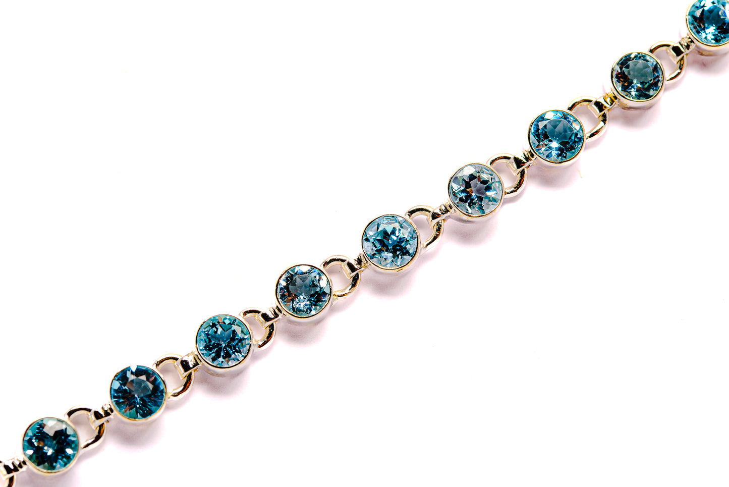 Blue Topaz Bracelets handcrafted by Ana Silver Co - BR90011