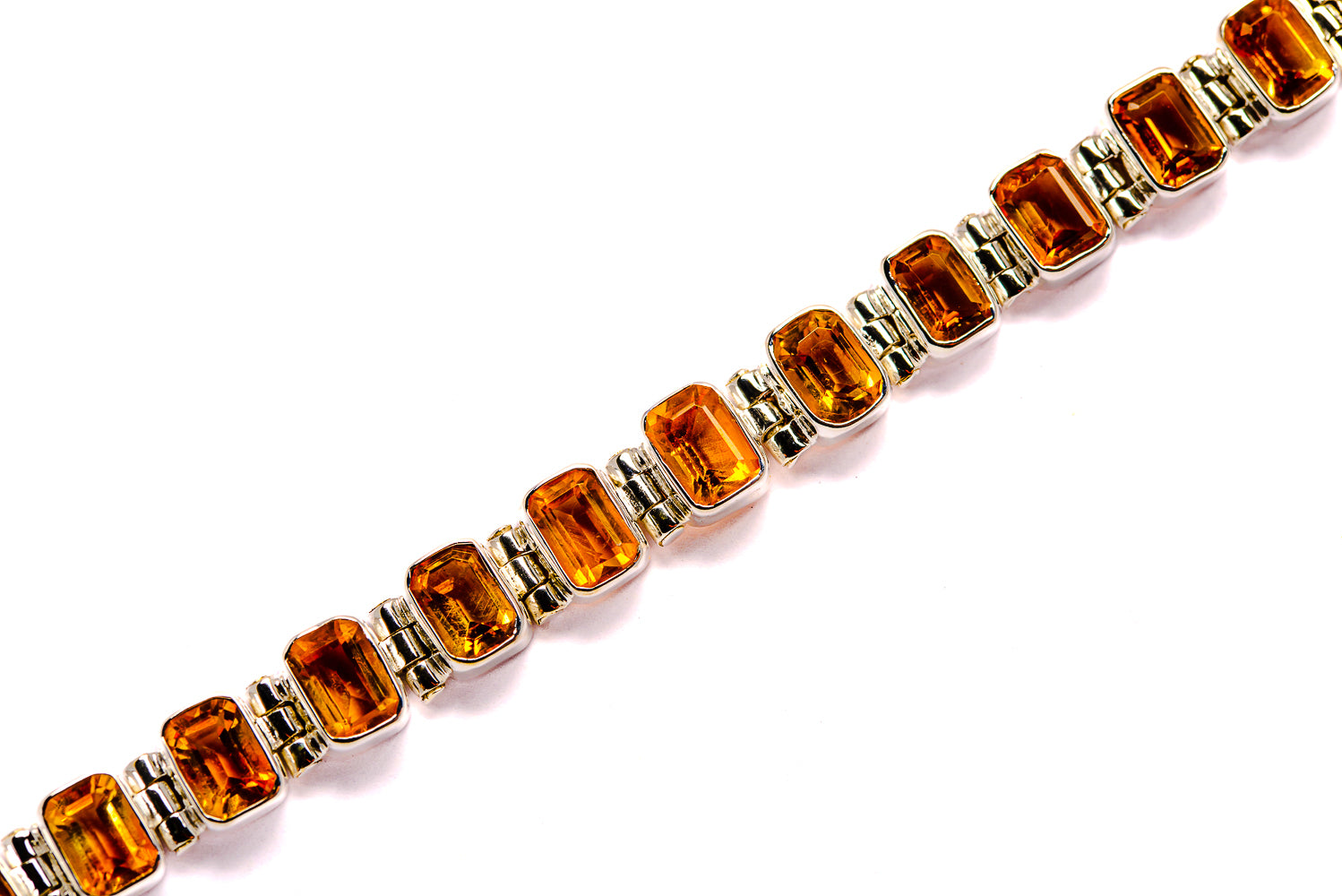 Mandarin Citrine Bracelets handcrafted by Ana Silver Co - BR90013 - Photo 2