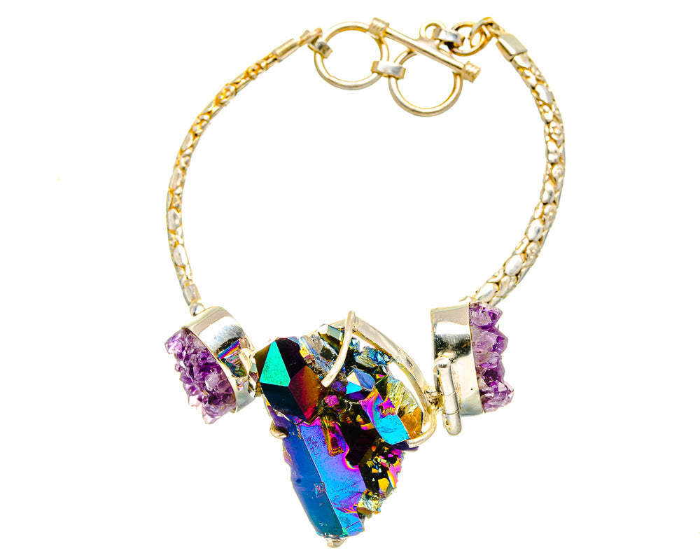 Titanium Sunshine Druzy Bracelets handcrafted by Ana Silver Co - BR900153 - Photo 2