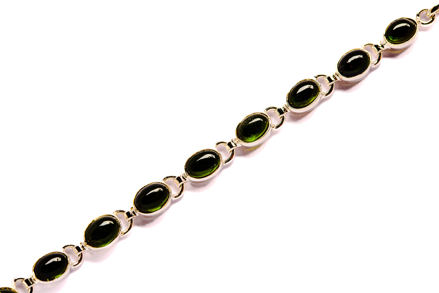 Green Tourmaline Bracelets handcrafted by Ana Silver Co - BR90019 - Photo 2