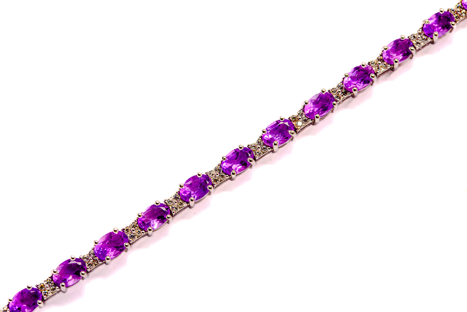 Amethyst Bracelets handcrafted by Ana Silver Co - BR90021 - Photo 2