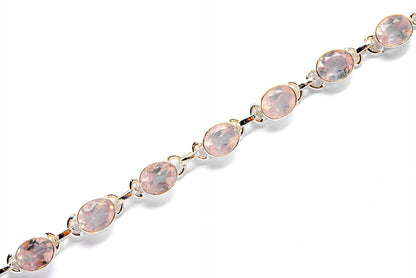 Rose Quartz Bracelets handcrafted by Ana Silver Co - BR90029