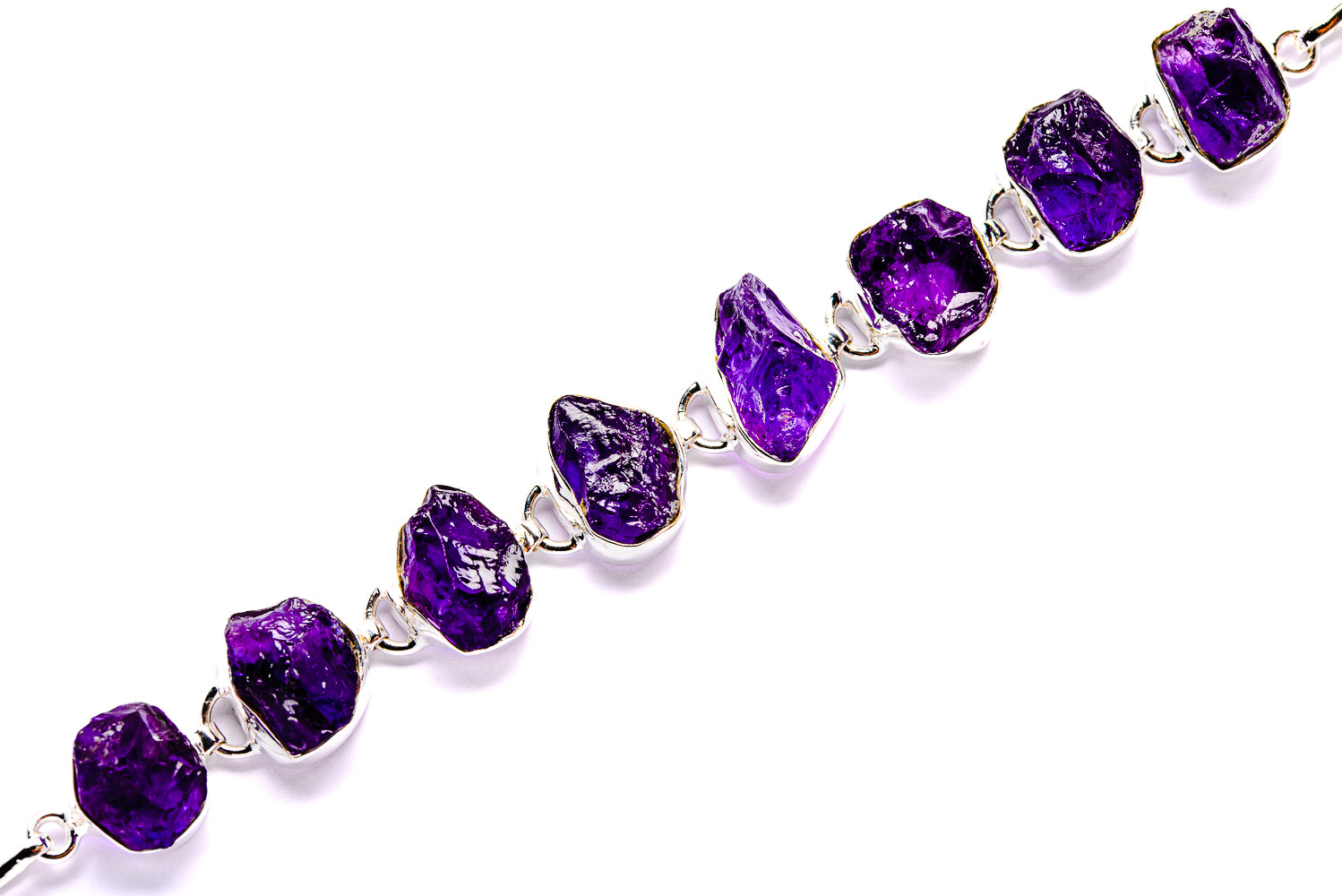 Amethyst Bracelets handcrafted by Ana Silver Co - BR90039