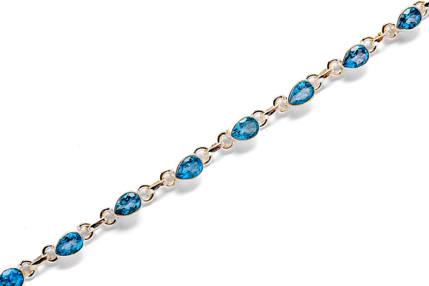 Swiss Blue Topaz Bracelets handcrafted by Ana Silver Co - BR90046 - Photo 2