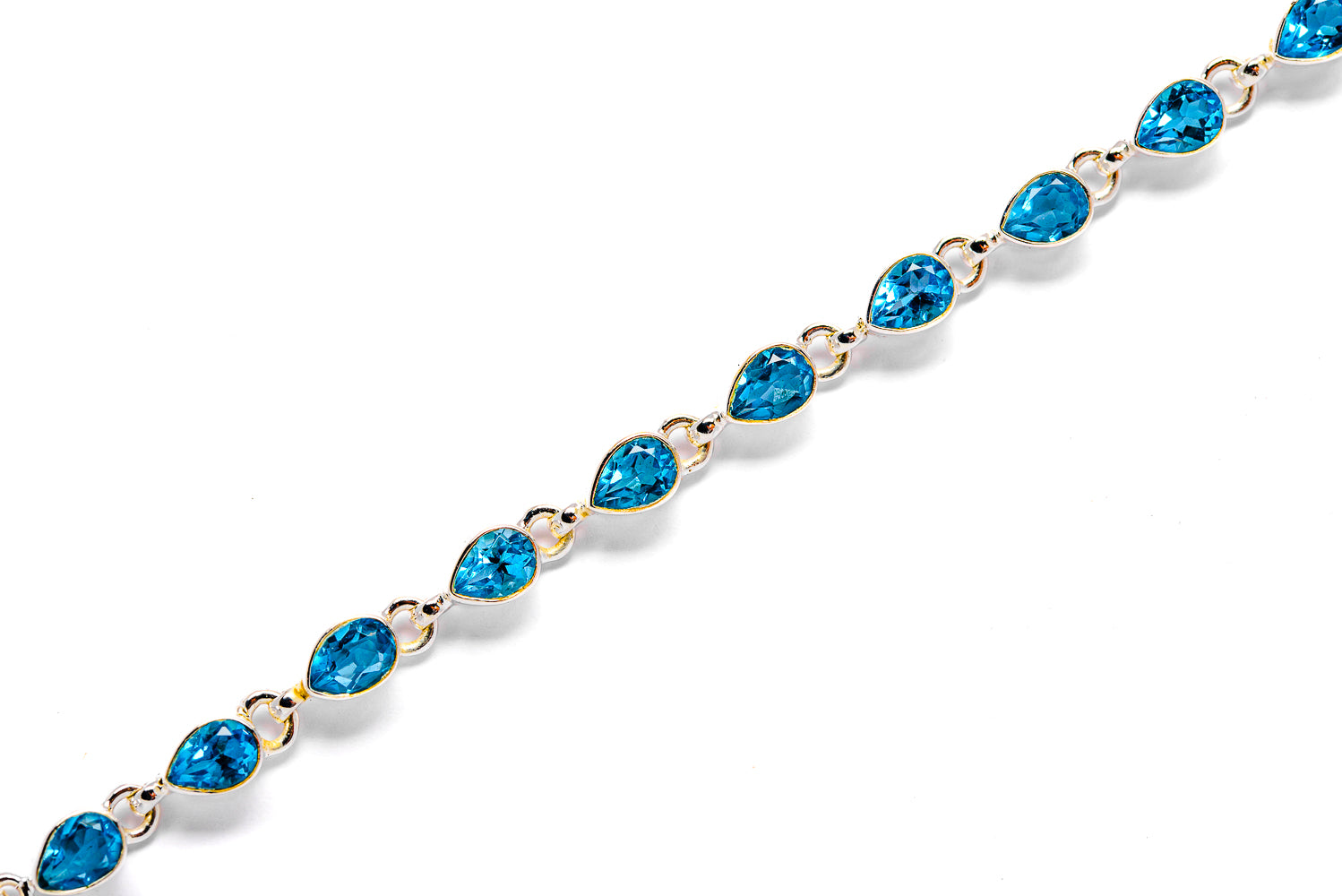 Swiss Blue Topaz Bracelets handcrafted by Ana Silver Co - BR90047 - Photo 2