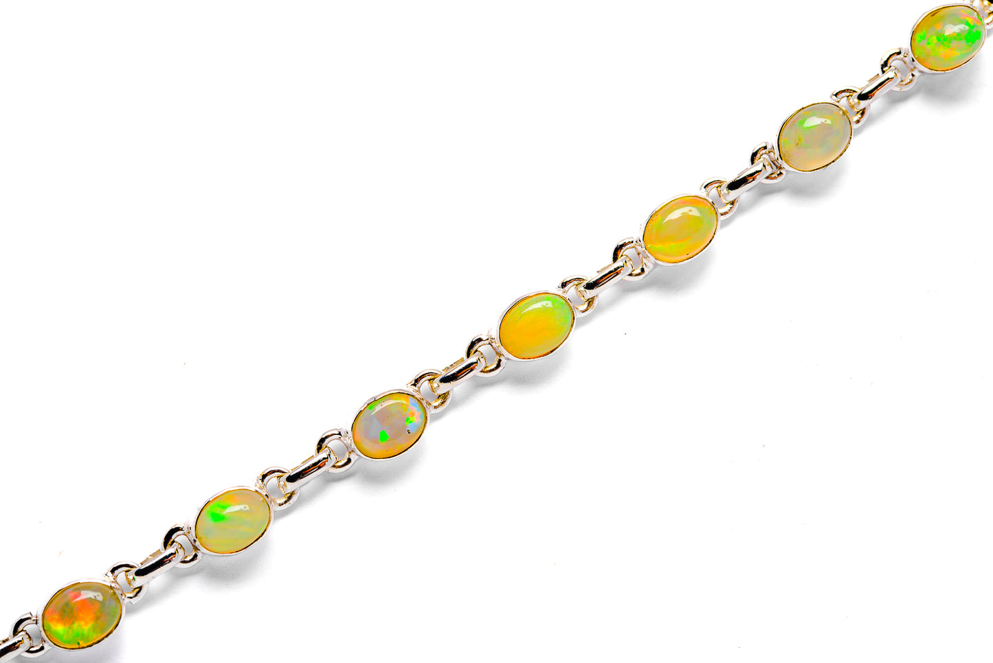 Ethiopian Opal Bracelets handcrafted by Ana Silver Co - BR90048