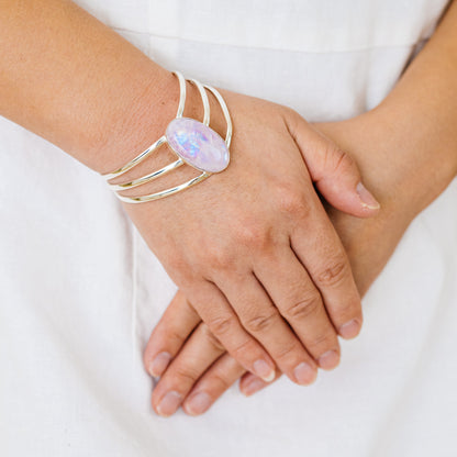 Rainbow Moonstone Bracelets handcrafted by Ana Silver Co - BR90082 - Photo 2